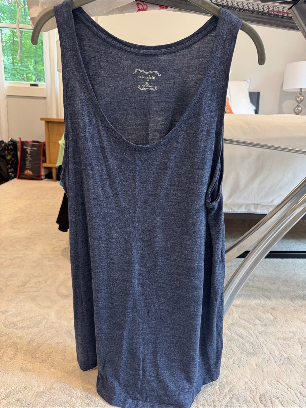 Maison Jules Navy Scoop Neck Tank Top